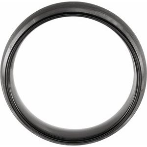 Black PVD Tungsten 6 mm Beveled-Edge Comfort-Fit Band Size 11.5