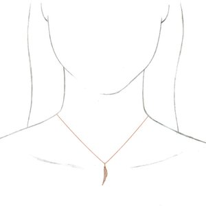 14K Rose Gold 1/5 CTW Natural Diamond Feather 16-18" Necklace