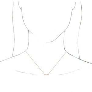 14K Rose Gold 1/10 CTW Natural Diamond Bar 16-18" Necklace