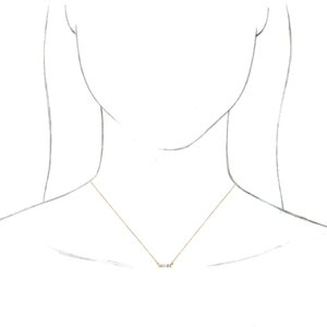 14K Yellow Gold 1/10 CTW Natural Diamond Bar 16-18" Necklace