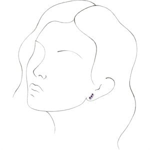 14K White Gold Natural Amethyst Ear Climbers – image 3