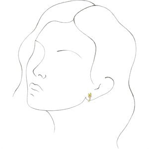 Floral J-Hoop Earrings