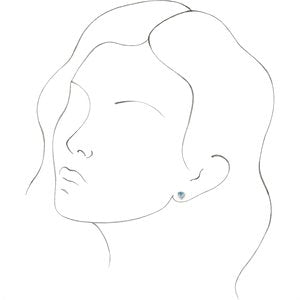 Platinum Natural Blue Zircon & 1/6 CTW Natural Diamond Earrings – image 3
