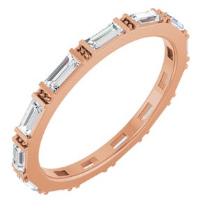 14K Rose 5/8 CTW Lab-Grown Diamond Eternity Band Size 7