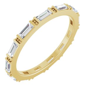 14K Yellow 5/8 CTW Natural Diamond Eternity Band Size 7