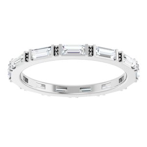 14K White 5/8 CTW Lab-Grown Diamond Eternity Band Size 7