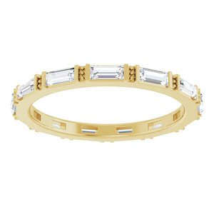 14K Yellow 5/8 CTW Natural Diamond Eternity Band Size 7