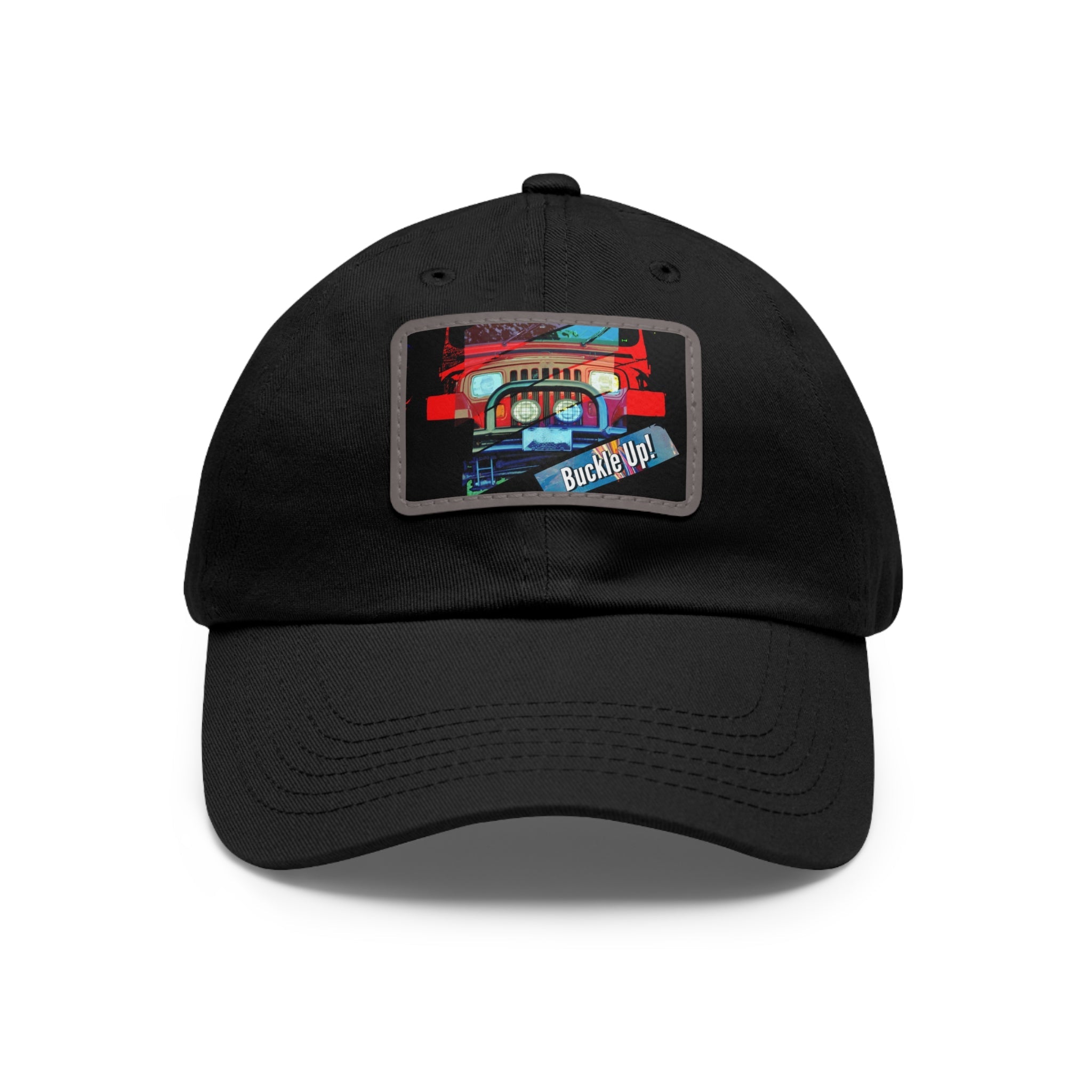 Buckle Up!  4 Wheel Drive Hat with Rectangle Leather Patch