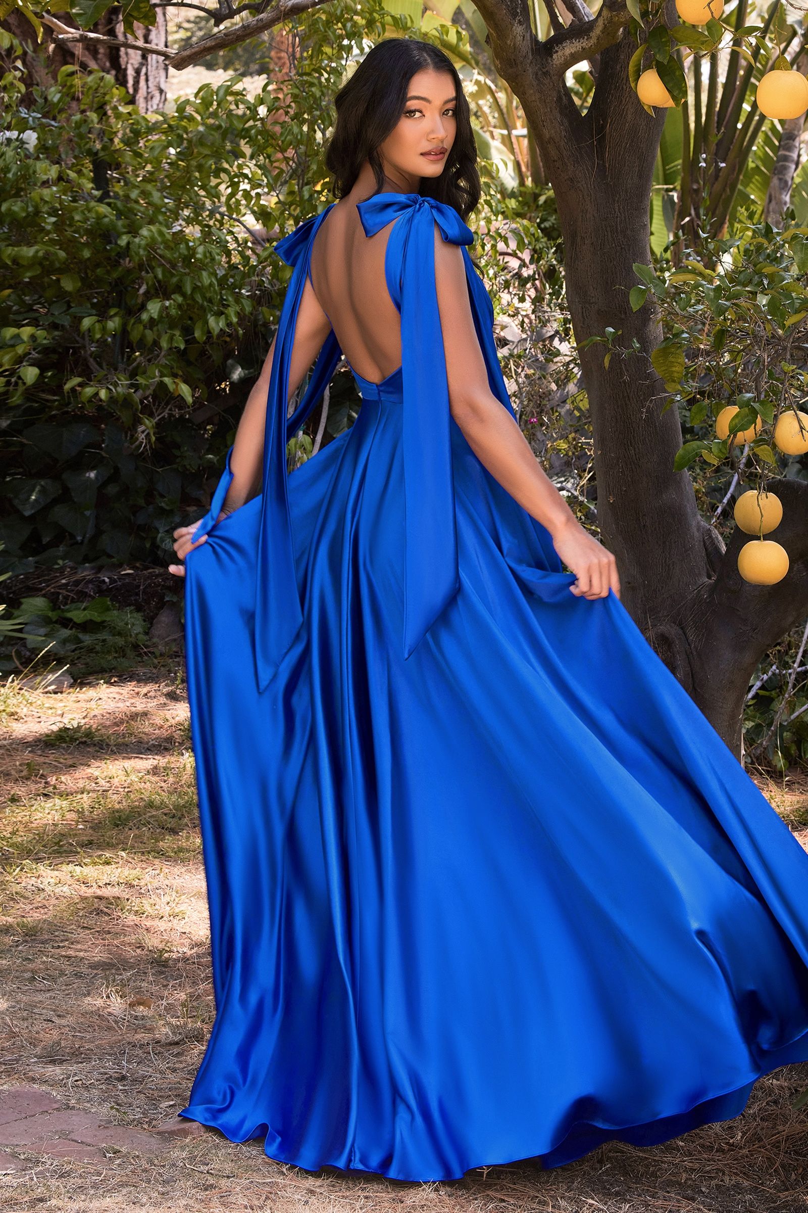 Soft satin A-line CD7490