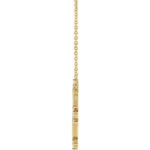 14K Yellow Gold 1/5 CTW Natural Diamond Miraculous 16" Necklace