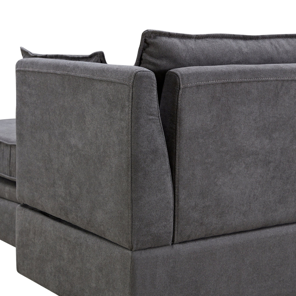 U_Style Modern Large U-Shape Modular Sectional Sofa,  Convertible Sofa Bed with Reversible Chaise for Living Room, Storage Seat