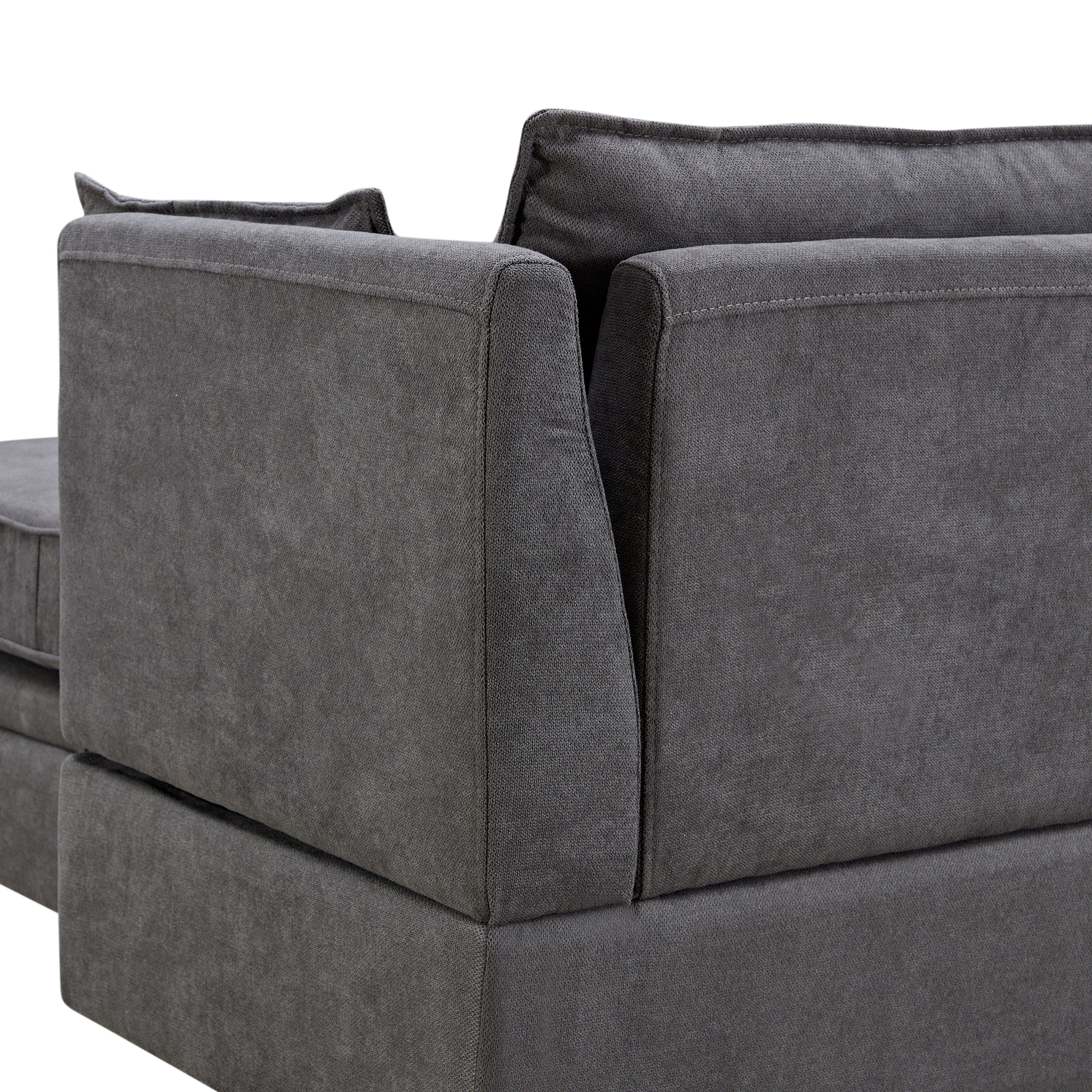 U_Style Modern Large U-Shape Modular Sectional Sofa,  Convertible Sofa Bed with Reversible Chaise for Living Room, Storage Seat