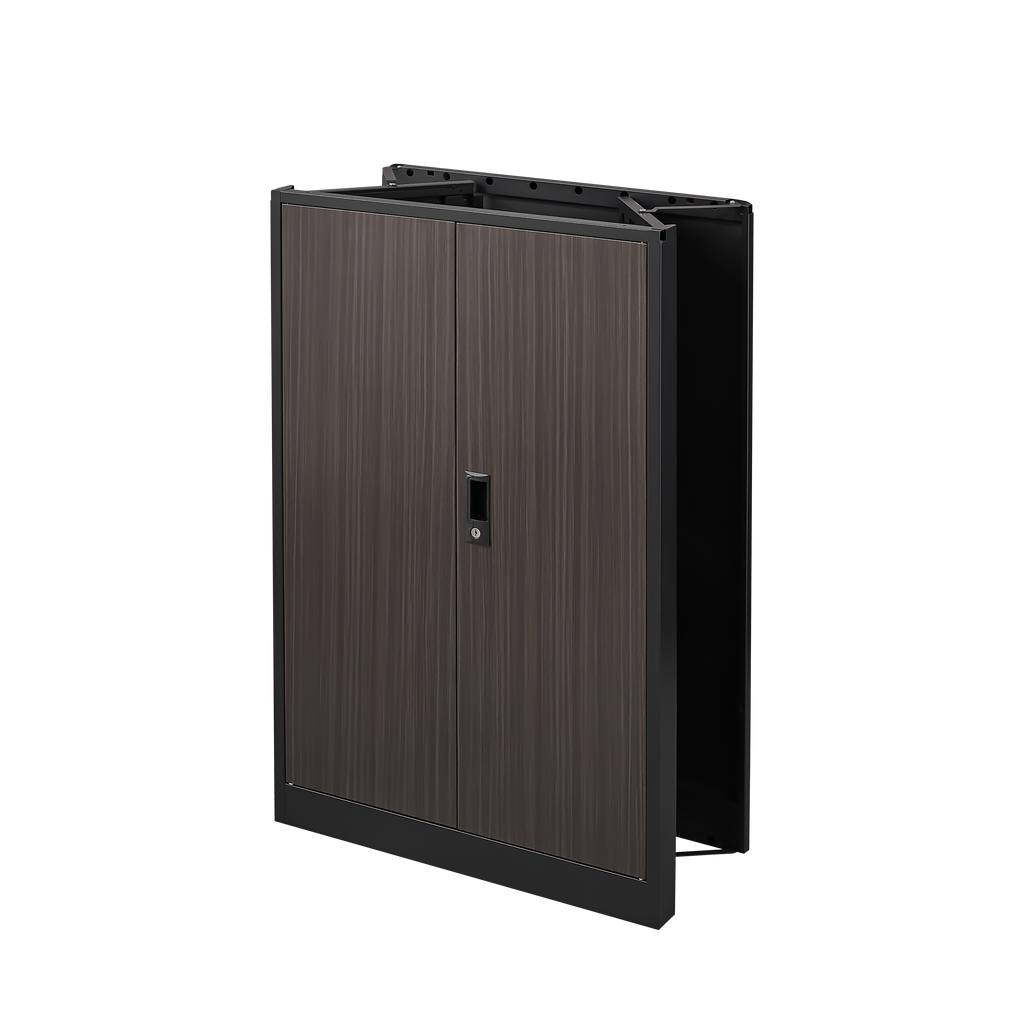 Metal Storage Cabinet with Locking Doors and Adjustable Shelf, Folding Filing Storage Cabinet , Folding Storage Locker Cabinet for Home Office,School,Garage, Black