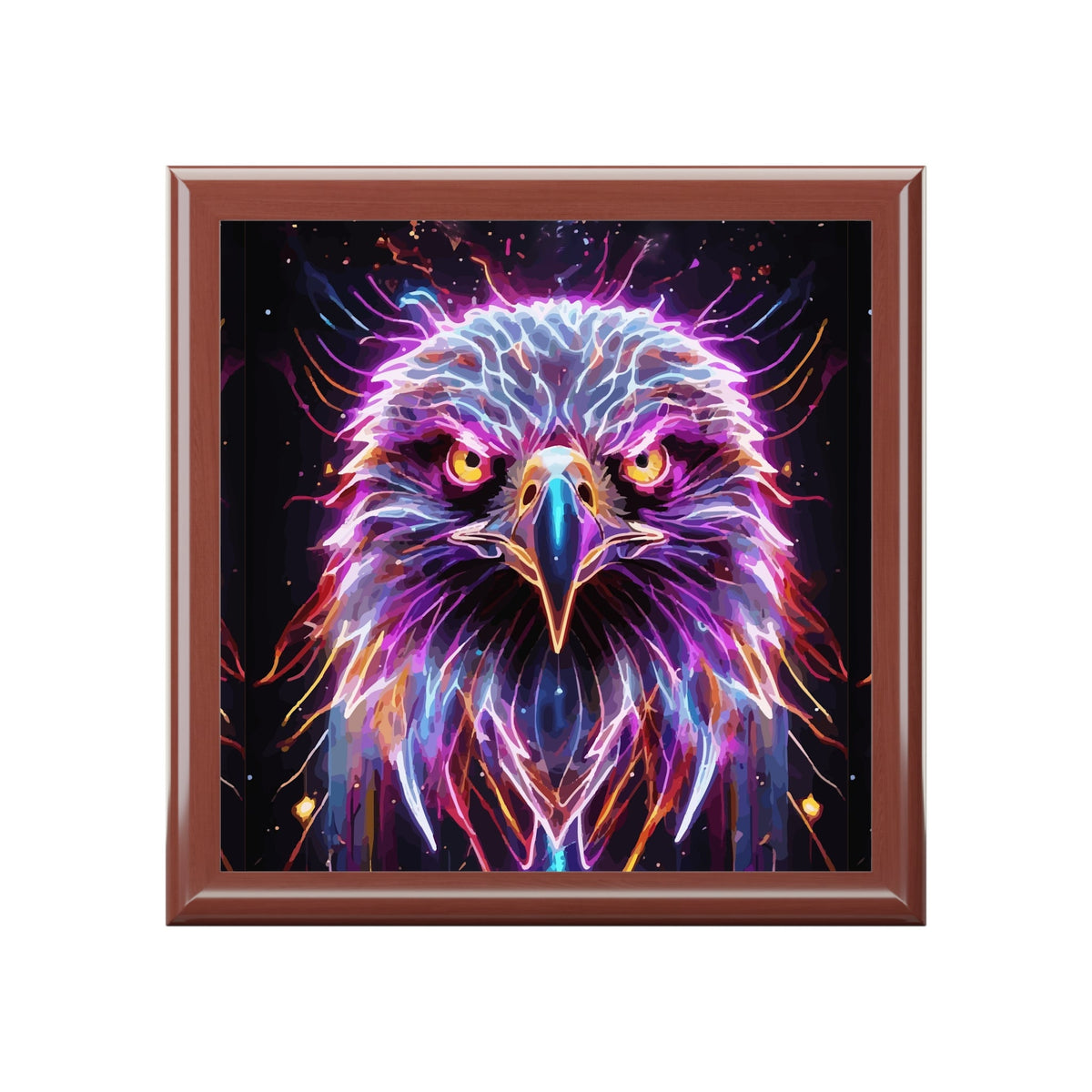 Electric Eagle Wooden Jewelry Box