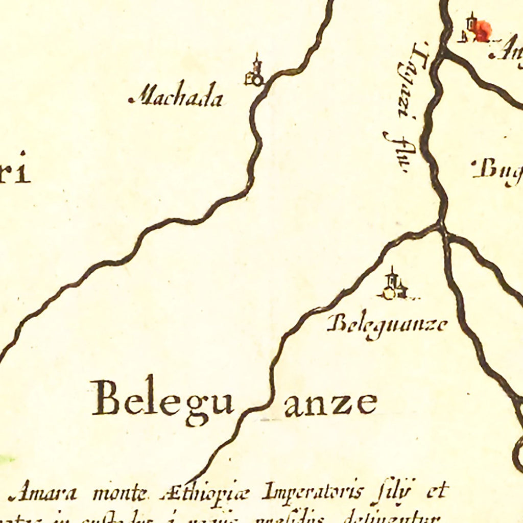 Vintage Map of Northern Ethiopia 1665