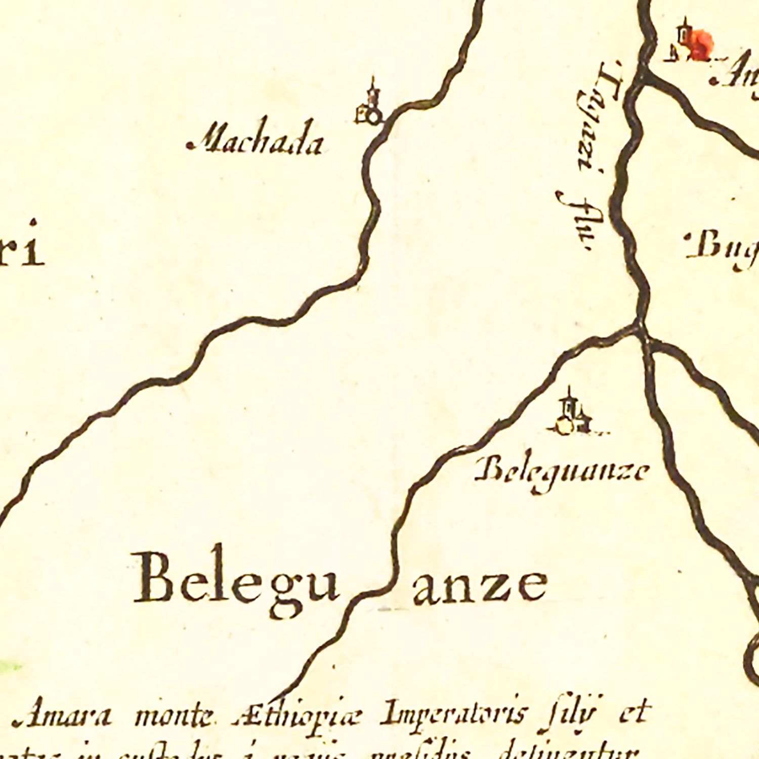 Vintage Map of Northern Ethiopia 1665
