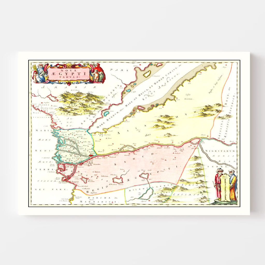 Vintage Map of Egypt 1665