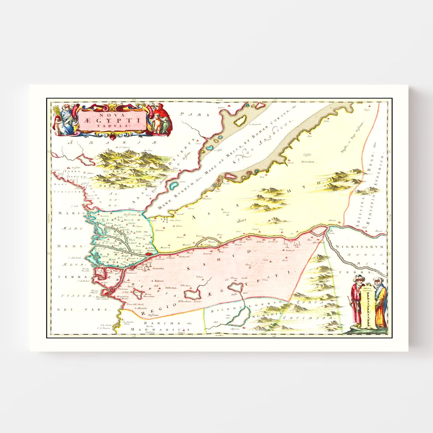 Vintage Map of Egypt 1665