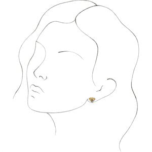 Sterling Silver Natural Yellow Multi-Gemstone Cluster Earrings – image 3