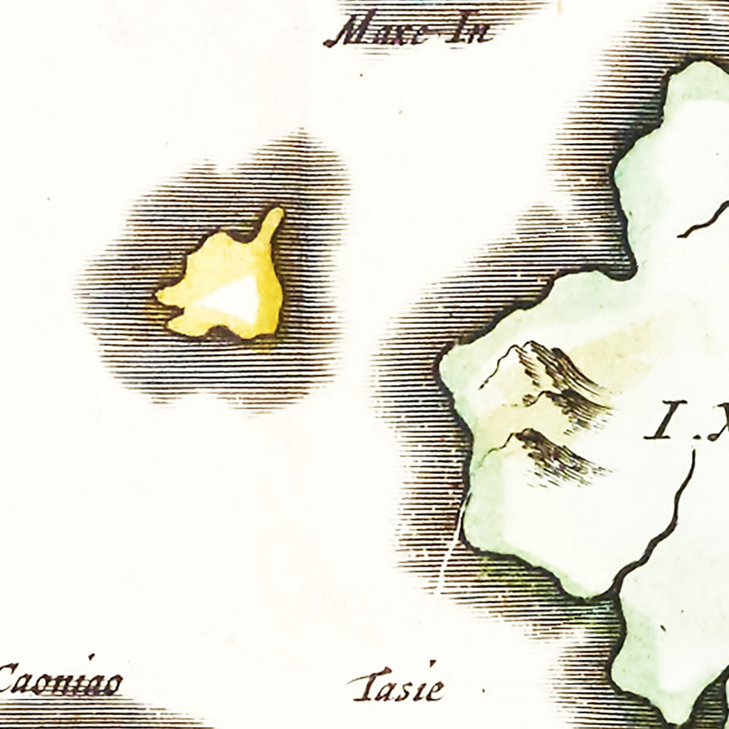 Vintage Map of Shantung, China 1665