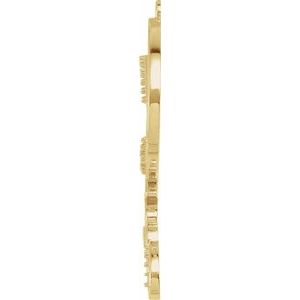 10K Yellow Gold Accented Infinity-Inspired Love Heart Necklace Center