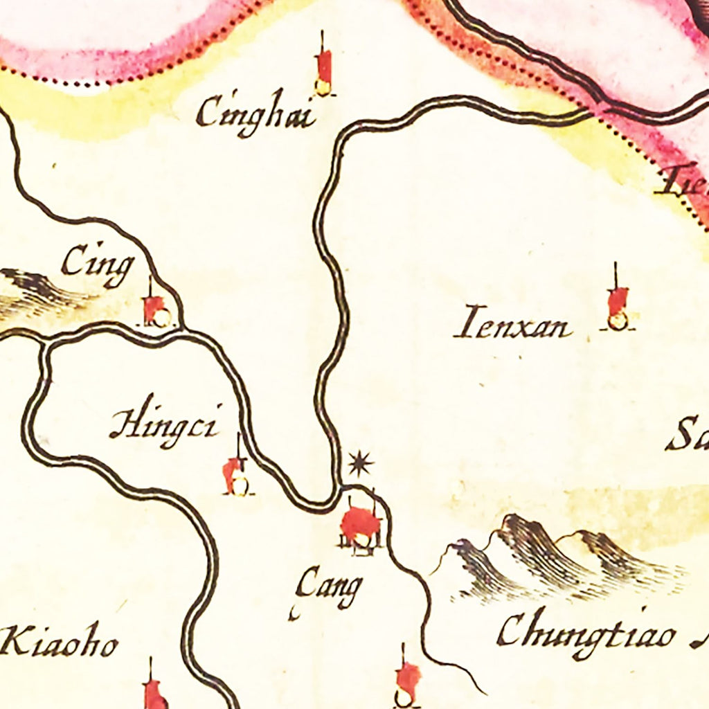 Vintage Map of Peking, China 1665
