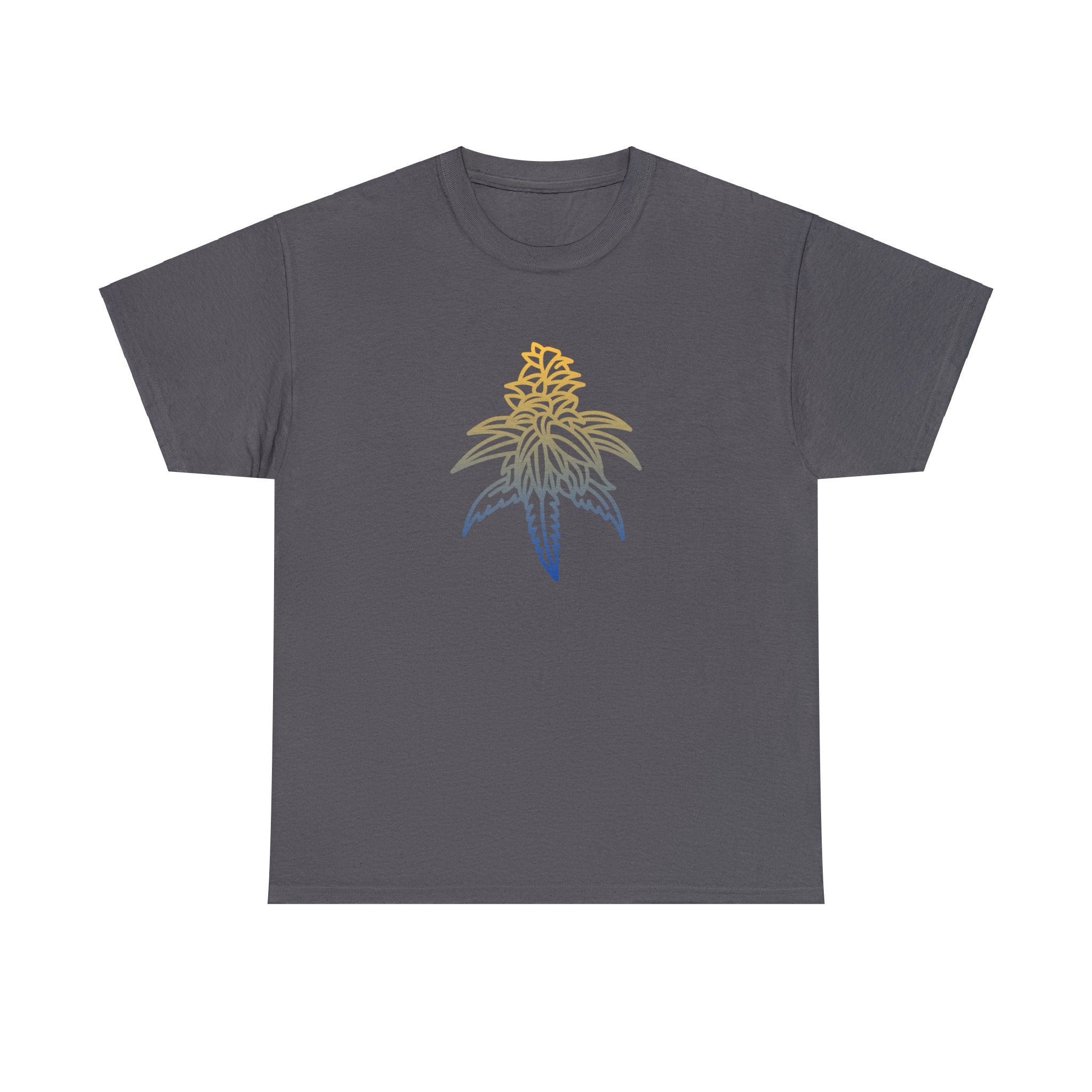 Golden Goat Cannabis Leaf Unisex Heavy Cotton Tee