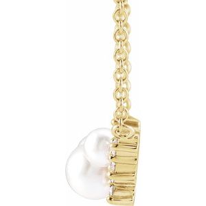 Accented Pearl Necklace or Center
