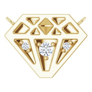 14K Yellow Gold .07 CTW Natural Diamond Necklace Center