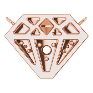 14K Rose Gold Tiny Diamond Necklace Center