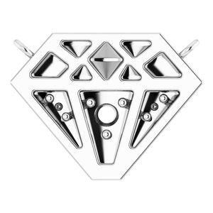 Platinum Tiny Diamond Necklace Center