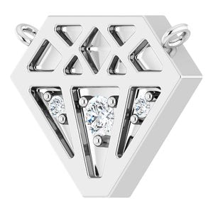 Platinum .07 CTW Natural Diamond Necklace Center