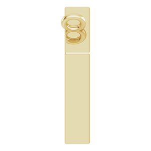 18K Yellow Gold Tiny Diamond Necklace Center