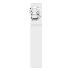 10K White Gold Tiny Diamond Necklace Center