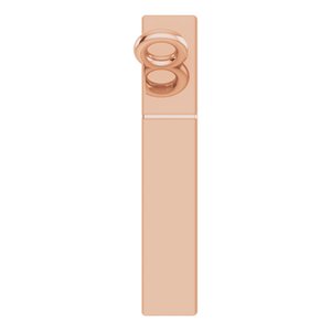 14K Rose Gold Tiny Diamond Necklace Center