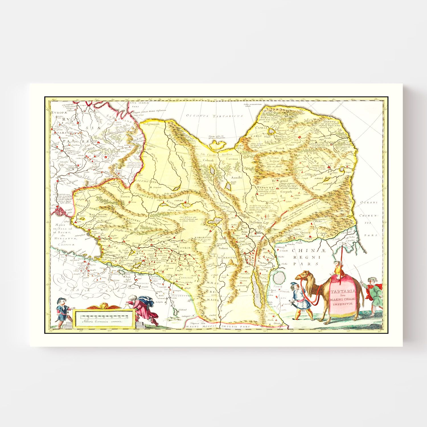 Vintage Map of Tartary & China 1665