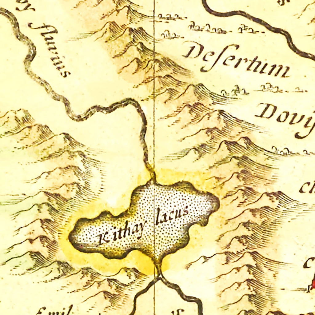 Vintage Map of Tartary & China 1665