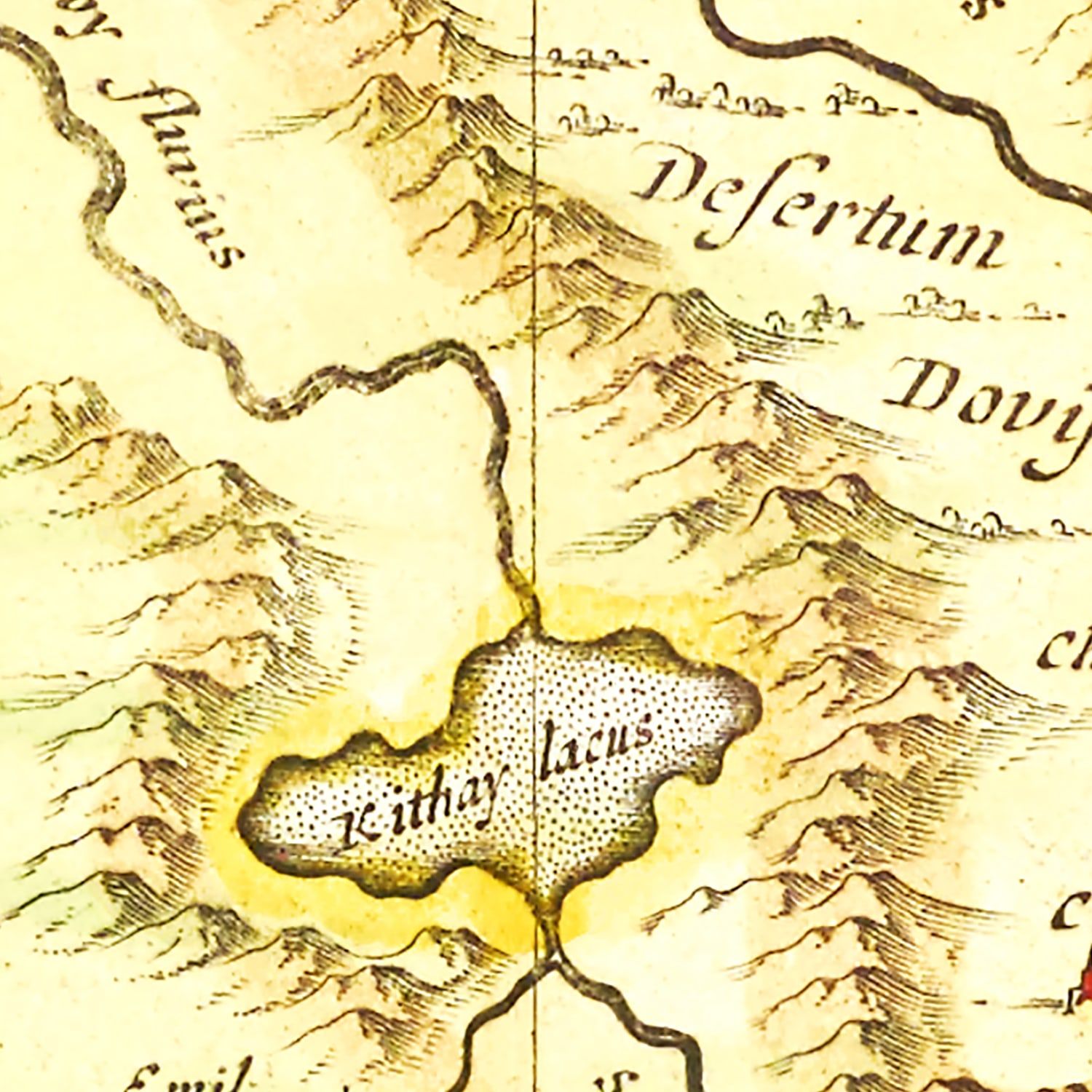 Vintage Map of Tartary & China 1665