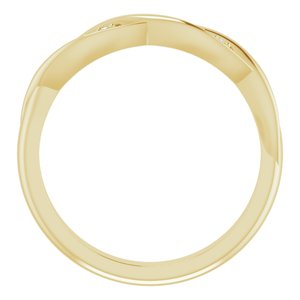 14K Yellow Gold .02 CTW Natural Diamond Stackable Twisted Ring