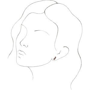 14K White Gold Natural Mozambique Garnet Ear Climbers – image 3