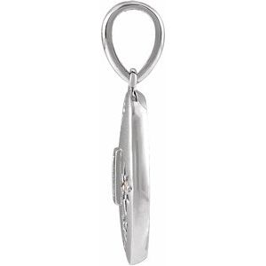 14K White Gold .07 CTW Natural Diamond Celestial Pendant