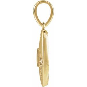 14K Yellow Gold .07 CTW Natural Diamond Celestial Pendant
