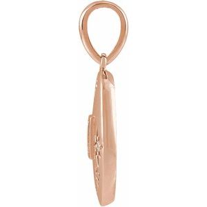14K Rose Gold .07 CTW Natural Diamond Celestial Pendant