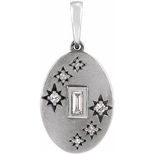 Platinum .07 CTW Natural Diamond Celestial Pendant