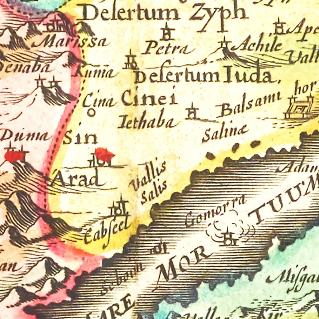 Vintage Map of Palestine 1665