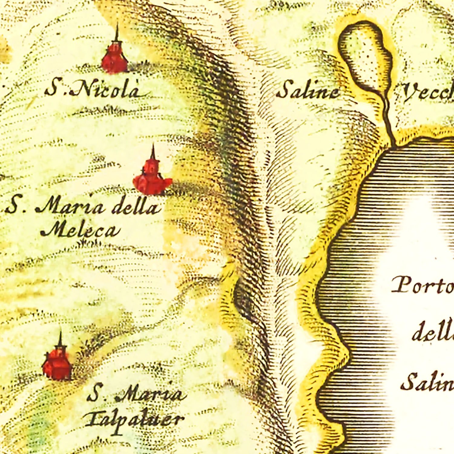 Vintage Map of Malta 1665