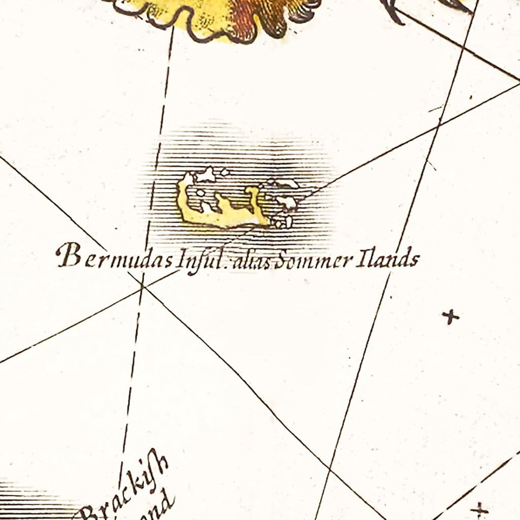 Vintage Map of Bermuda 1665