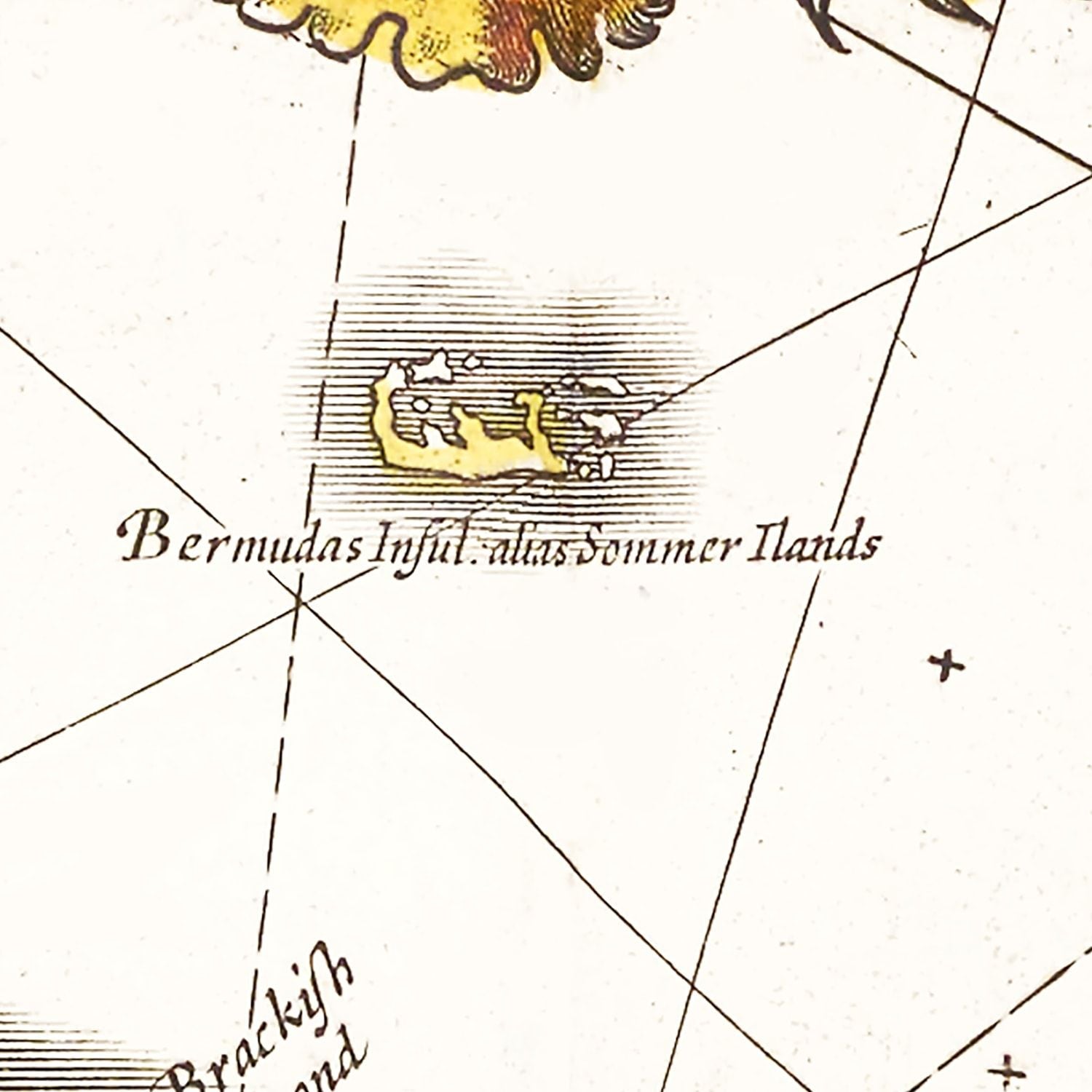 Vintage Map of Bermuda 1665