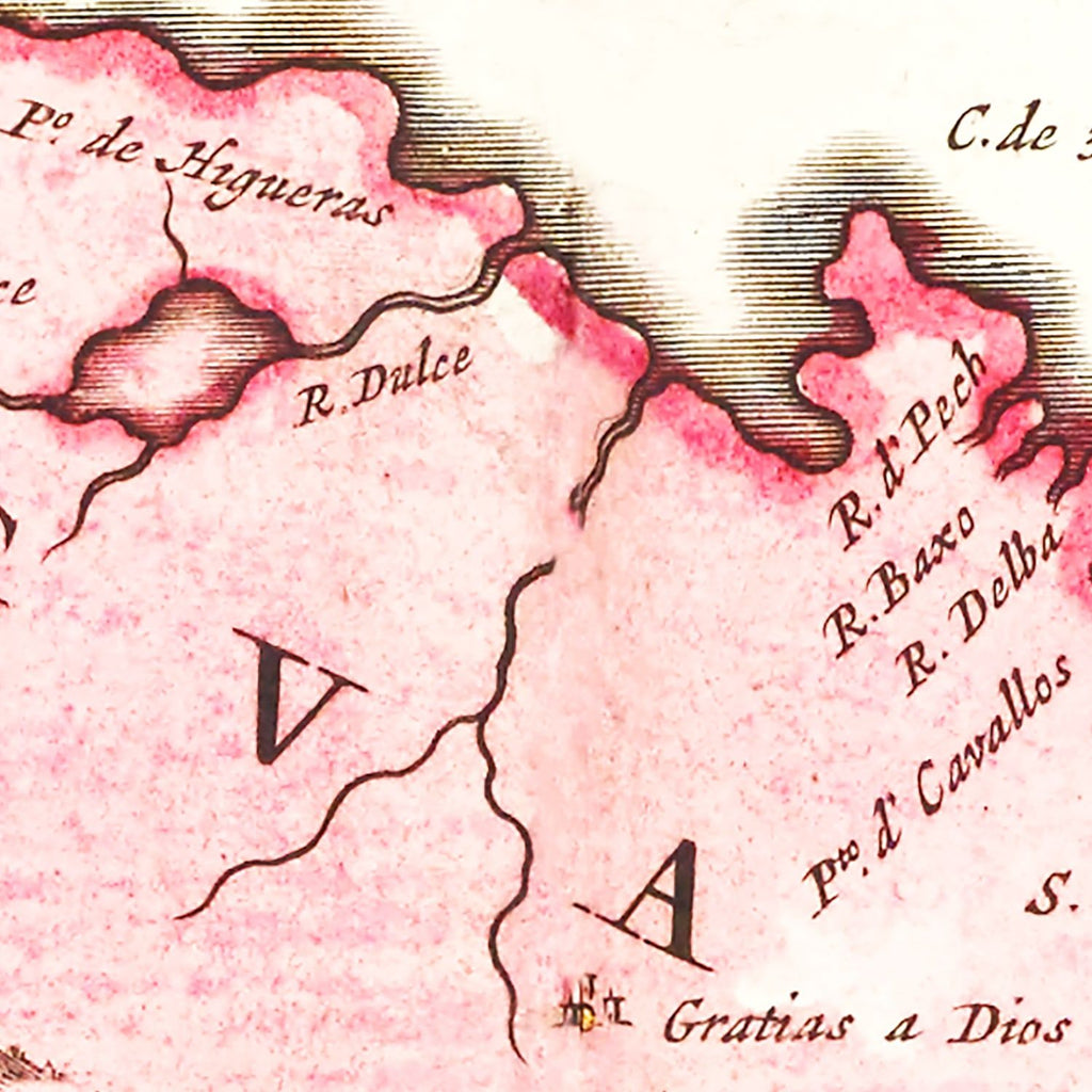Vintage Map of Guatemala 1665
