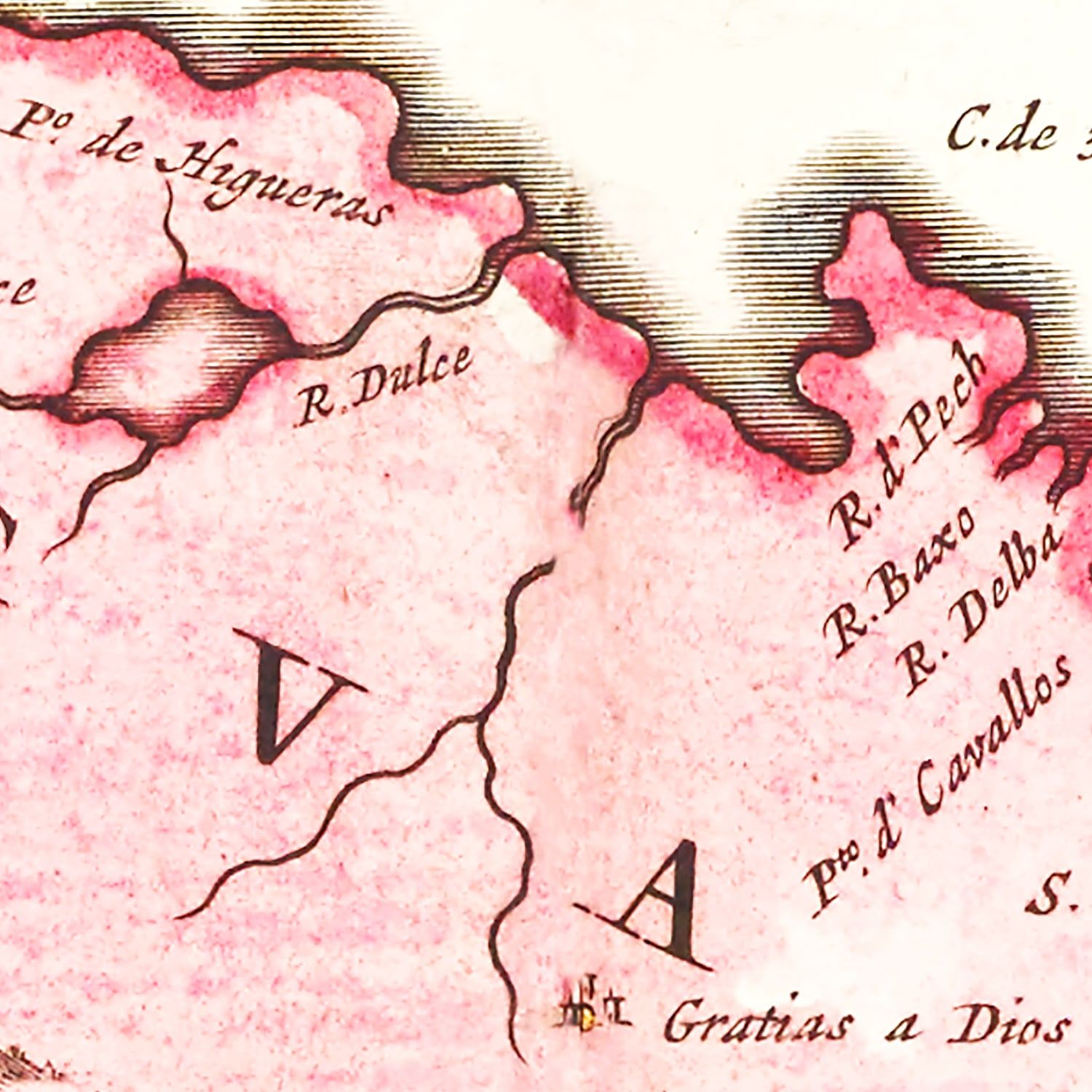 Vintage Map of Guatemala 1665